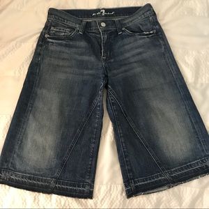 7 for all mankind wide leg drop hem cropped pant